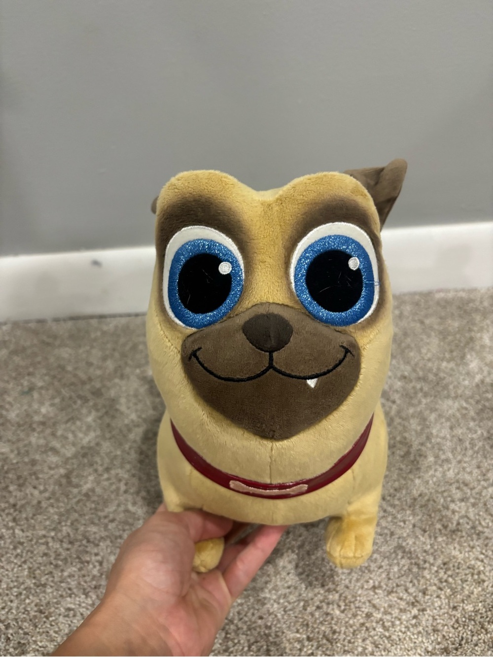 Puppy Dog Pals ROLLY Pug 12" Plush Disney Store Junior Toy Stuffed Animal